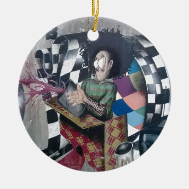 Adorno De Cerámica Resumen de arte de graffiti (Frente)