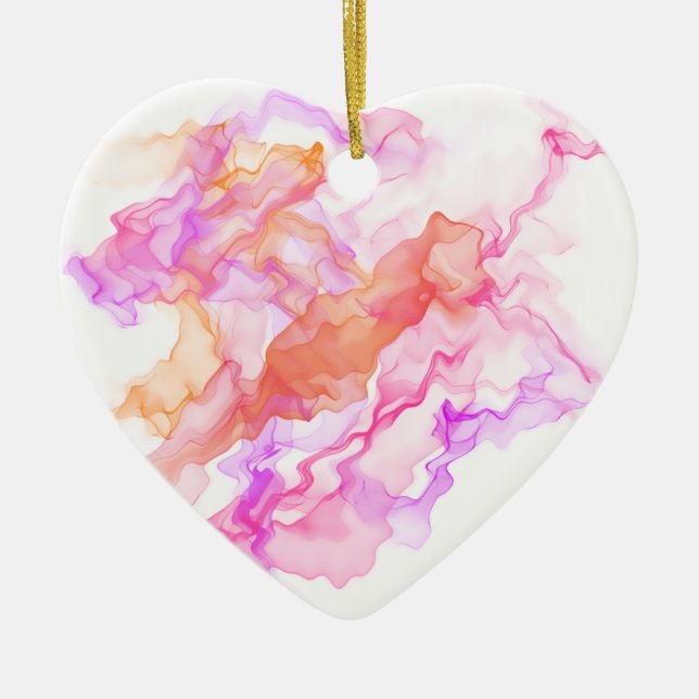 Adorno De Cerámica Resumen de humo fractal (Frente)