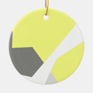 Adorno De Cerámica Resumen de la energía del arte Gris amarillo