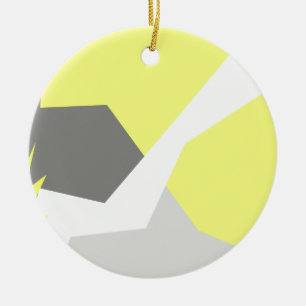 Adorno De Cerámica Resumen de la energía del arte Gris amarillo