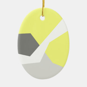 Adorno De Cerámica Resumen de la energía del arte Gris amarillo