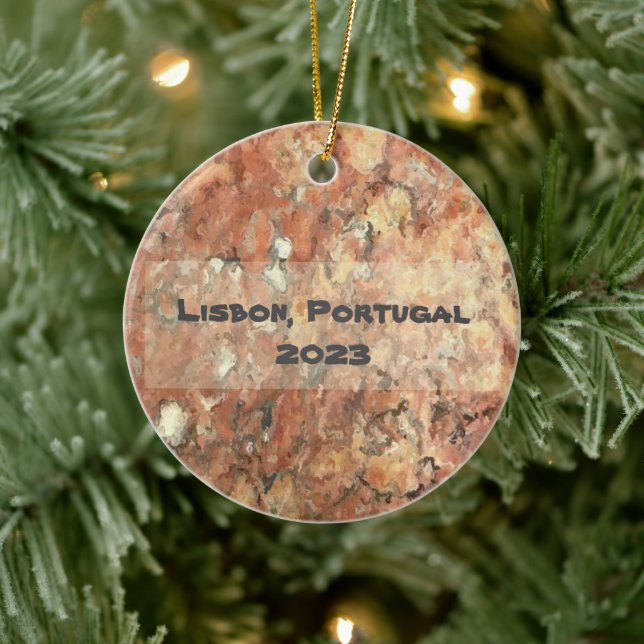 Adorno De Cerámica Resumen del Naranja de Lisboa Brown (Árbol)