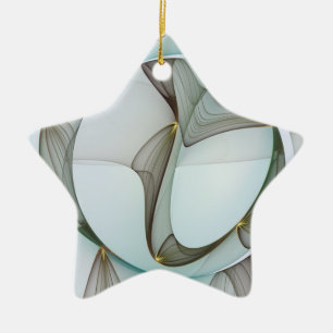 Adorno De Cerámica Resumen Elegancia dorada turquesa moderna