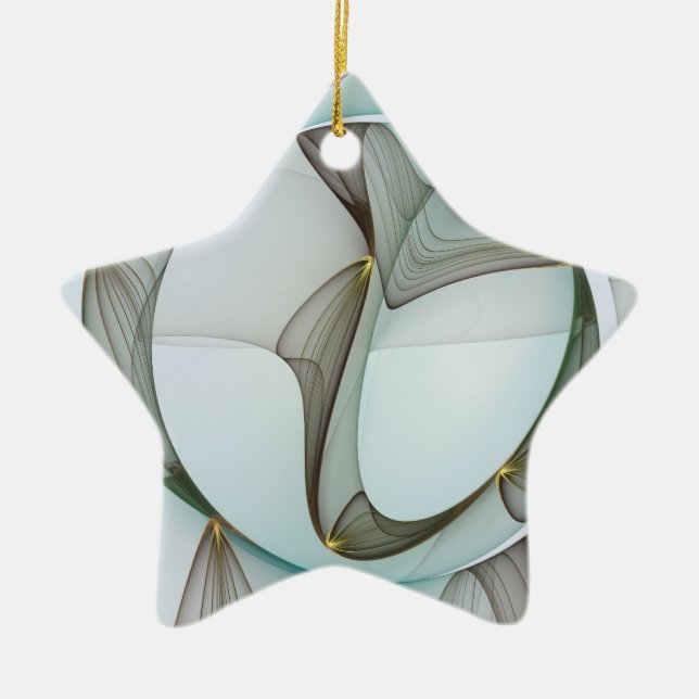 Adorno De Cerámica Resumen Elegancia dorada turquesa moderna (Frente)