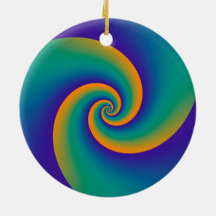 Adorno De Cerámica Resumen Espirales de fondo suave V