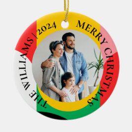 Adorno De Cerámica Resumen Foto de patrón geométrico Feliz Navidad