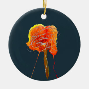 Adorno De Cerámica Resumen garabato flor floral arte moderno