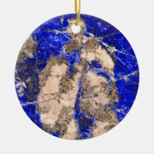 Adorno De Cerámica Resumen Lapis Lazuli Blue Granite