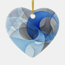 Resumen moderno Gráfico de arte fractal gris azul