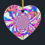 Adorno De Cerámica Resumen orquídeas rosa rosa floral mandala rosa<br><div class="desc">mandala de orquídeas blancas abstractas y románticas - con remolinos de color rosa y naranja - pintura acuática original de H Cooper</div>
