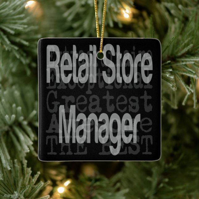 Adorno De Cerámica Retail Store Manager Extraordinaire (Árbol)