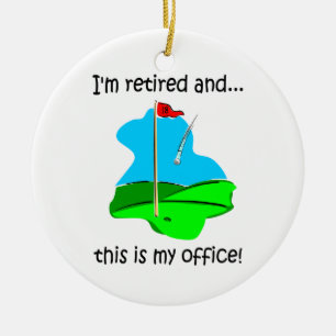 Adorno De Cerámica Retiro del humor del golf