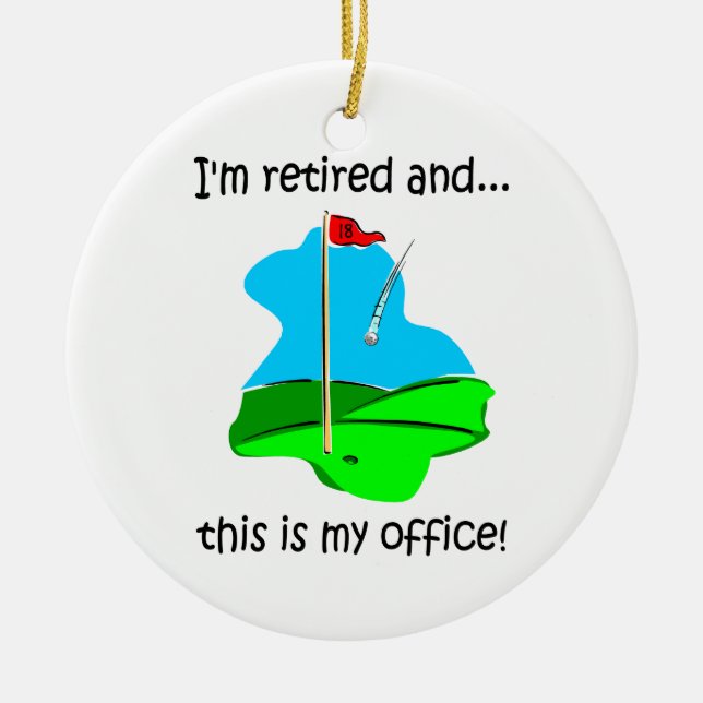 Adorno De Cerámica Retiro del humor del golf (Frente)