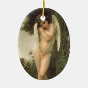 Adorno De Cerámica Retrato Ángel Cupido (Cupidón) por Bouguereau