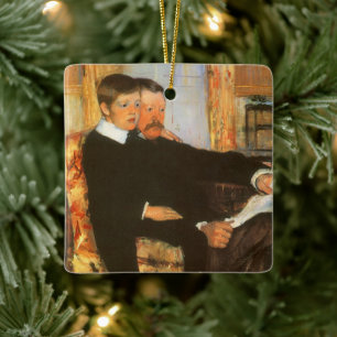 Adorno De Cerámica Retrato Antiguo de Padre e Hijo por Mary Cassatt