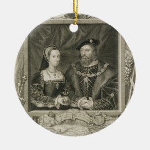 Adorno De Cerámica Retrato de 1496-1533) reinas de Maria (de Francia,
