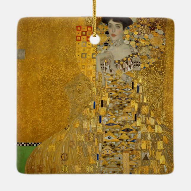 Adorno De Cerámica Retrato de Adele Bloch-Bauer I por Gustav Klimt (Reverso)