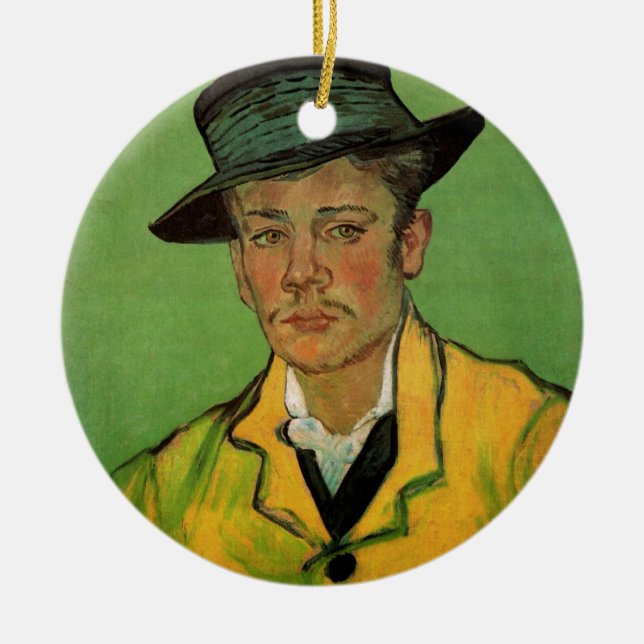 Adorno De Cerámica Retrato de Armand Roulin por Vincent van Gogh (Frente)