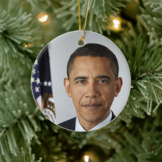 Adorno De Cerámica Retrato de Barack Obama en la Casa Blanca