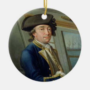 Adorno De Cerámica Retrato de capitán Guillermo Locker (1731-1800)