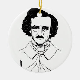 Adorno De Cerámica Retrato de Edgar Allan Poe