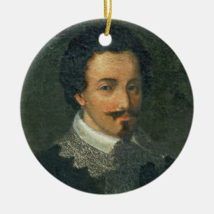 Adorno De Cerámica Retrato de Enrique I de Borbón Conde (aceite en e
