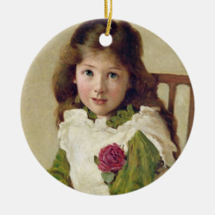 Adorno De Cerámica Retrato de la hija del artista (aceite en lona)