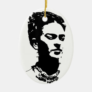 Adorno De Cerámica Retrato de la sombra de Frida