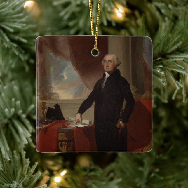 Adorno De Cerámica Retrato de Lansdowne: Presidente de Estados Unidos (Árbol)