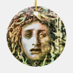 Adorno De Cerámica Retrato de Medusa de un Gorgón