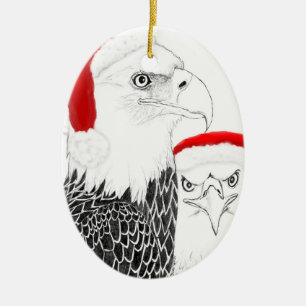 ADORNO DE CERÁMICA RETRATO DE NIDO DE ÁGUILA DE AMOR DE SANTA HATES