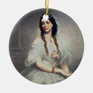 Adorno De Cerámica Retrato de señora C.W.Stoughton (d.1907),