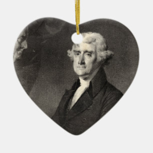 Adorno De Cerámica Retrato de Thomas Jefferson