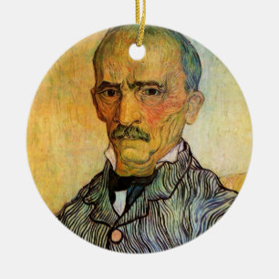 Adorno De Cerámica Retrato de Trabuc de Van Gogh, Impresionismo Vinta
