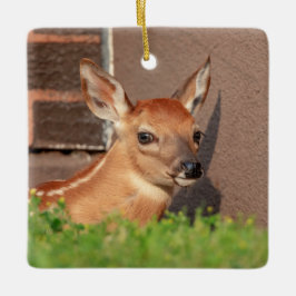 Adorno De Cerámica Retrato de un alba (ciervo de cola blanca)