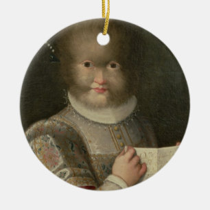Adorno De Cerámica Retrato de un chica cubierto en pelo
