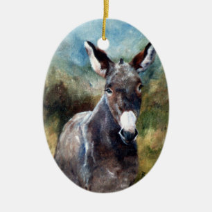 Adorno De Cerámica Retrato del burro