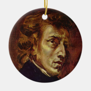 Adorno De Cerámica Retrato Frederic Chopin de Eugene Delacroix