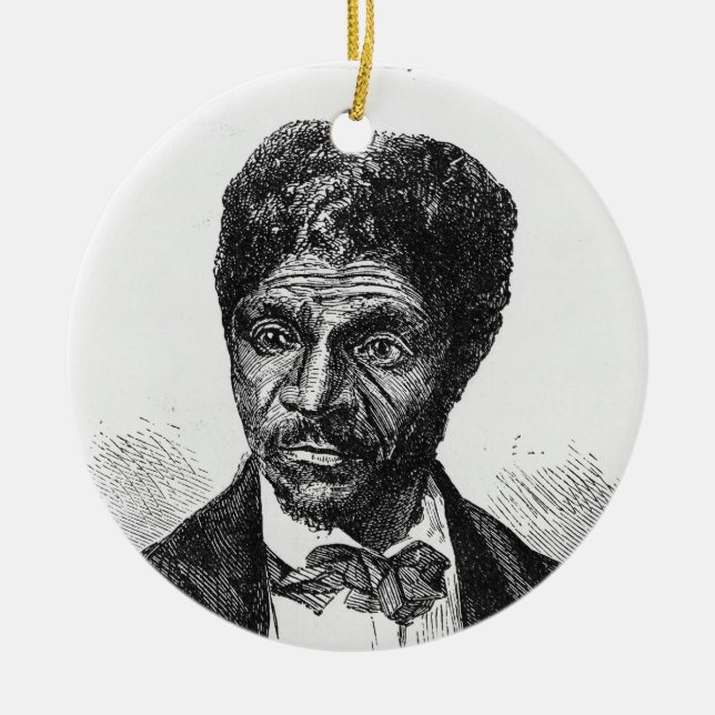 Adorno De Cerámica Retrato grabado del afroamericano Dred Scott (Frente)