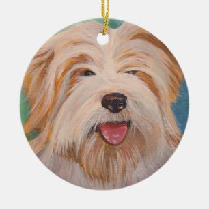 Adorno De Cerámica Retrato horrible Mascota Perro arte