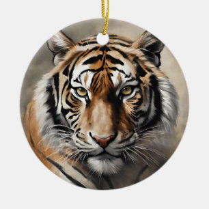 Adorno De Cerámica Retrato majestuoso del tigre