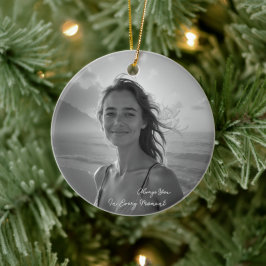 Adorno De Cerámica Retrato personalizado de ella: regalo de foto simp