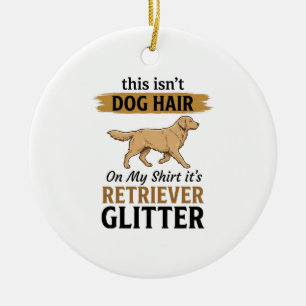 Adorno De Cerámica Retriever Brillante Amante Perro Divertido Diseño