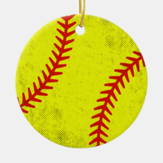 Adorno De Cerámica Retro Athletic Softball Fastpitch Game Day Style