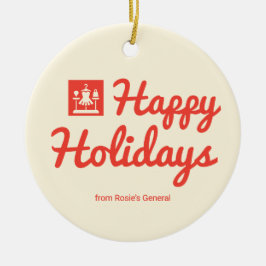 Adorno De Cerámica Retro Color Block Boutique Ornament