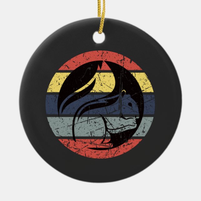 Adorno De Cerámica Retro de ardilla (Frente)