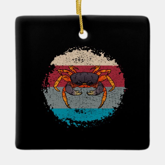 Adorno De Cerámica Retro de cangrejo (Anverso)