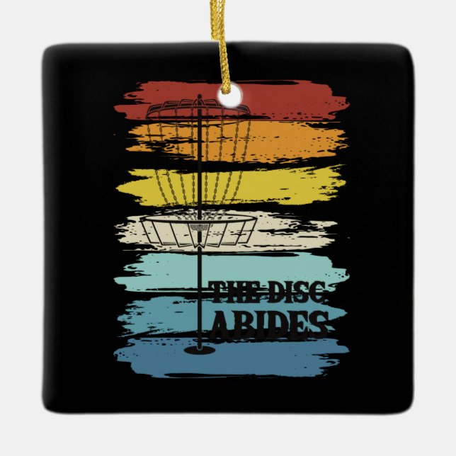 Adorno De Cerámica Retro de disco de golf (Anverso)