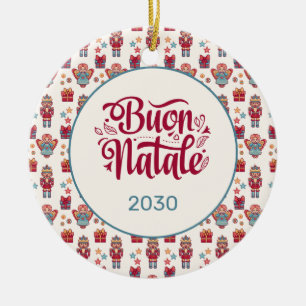 Adorno De Cerámica Retro Feliz Navidad