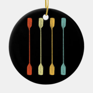 Adorno De Cerámica Retro Kayak Kayaking Paddling Vintage